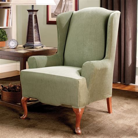 It is made of 85 polyester and 15 spandex jacquard fabric, soft, flexible, easy to stretch, fit each connection, perfectly covers the wing chair, not easy to slip or offset. . Covers for wing chairs